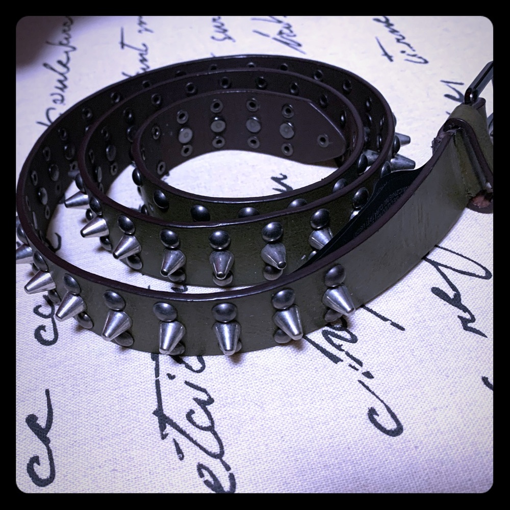 Zara army green belt